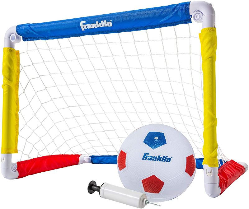 Photo 2 of Franklin Sports Kids 24" x 16" Soccer Goal with Ball and Pump