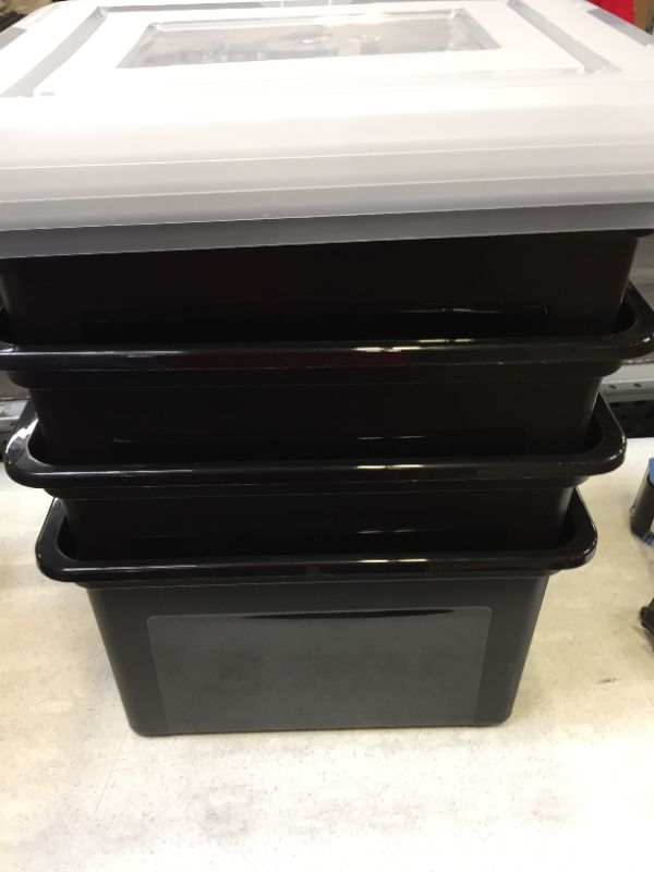 Photo 1 of color black storage with lids 4 pcs
