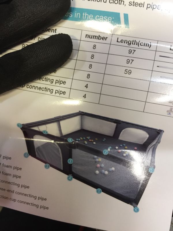 Photo 1 of color grey playpen 