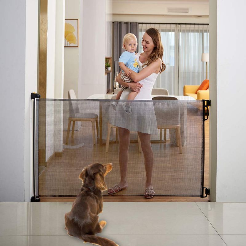 Photo 1 of  Extra Wide Indoor Outdoor Retractable Baby Gate, 33"
