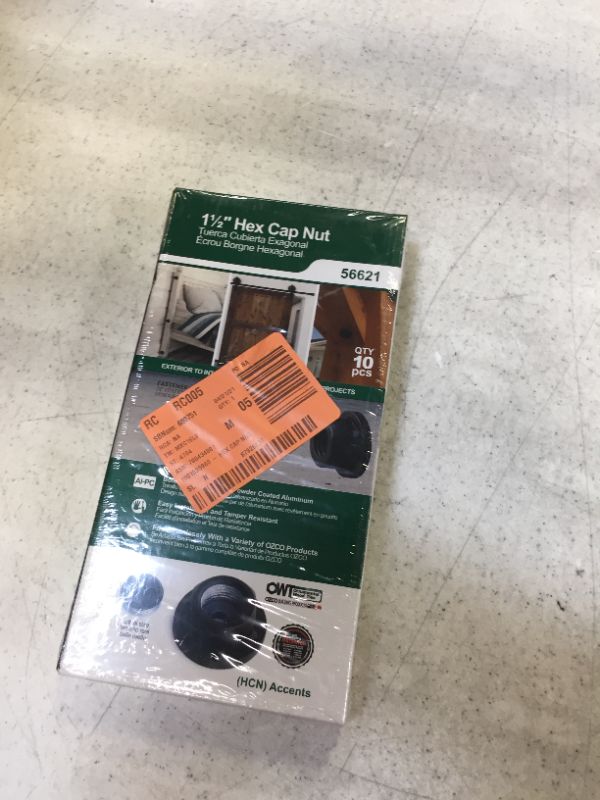 Photo 1 of OZCO 1-1/2-inch Hex Cap Nut, (10 per Pack), Black