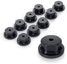 Photo 1 of OZCO 1-1/2-inch Hex Cap Nut, (10 per Pack), Black