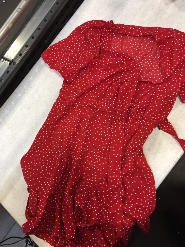 Photo 2 of womens dress polka dot style color red and white size medium 