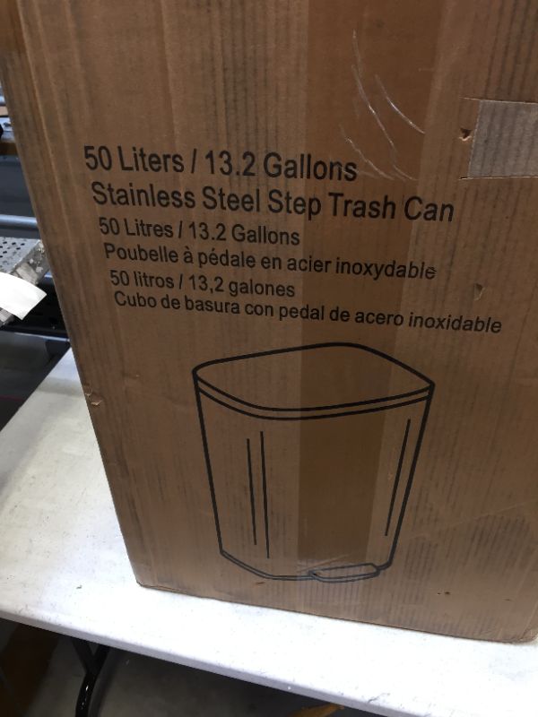 Photo 1 of 50  liters trash can color silver 