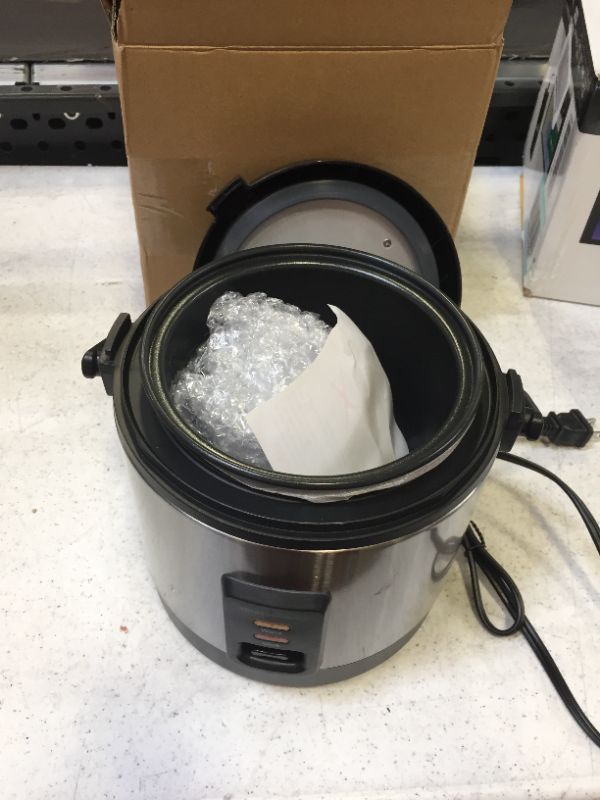 Photo 2 of Basics - Mini Rice Cooker with Accessories, 4 Cups Cooked Rice
