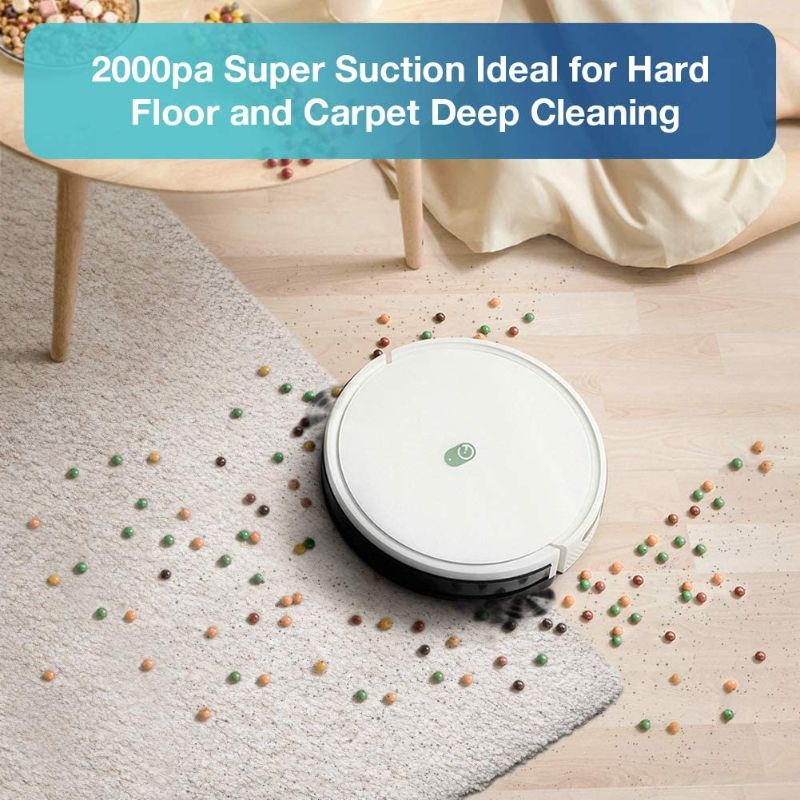 Photo 1 of yeedi k650 Robot Vacuum, with Boundary Strips,2000pa Wi-Fi Robotic Vacuum Cleaner with 800ML Big Dustbin, 130-min Runtime Good for Pet Hair, Carpets, Hard Floors, Self-Charging
