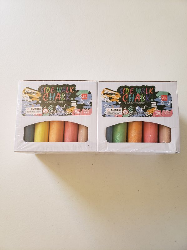 Photo 1 of Sidewalk Chalk, 2 Pack of 20 for 40 Total.