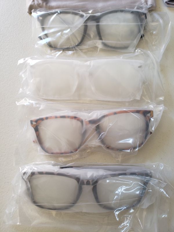 Photo 2 of Blue Light Blocking Glasses Non-Prescription. Pack of 4 Pair.