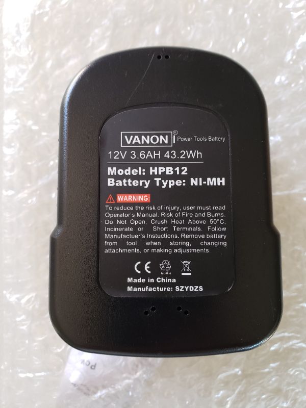 Photo 1 of VANON 12V 3.6AH 43.2Wh Battery Pack Model:HPB12 Type NI-MH