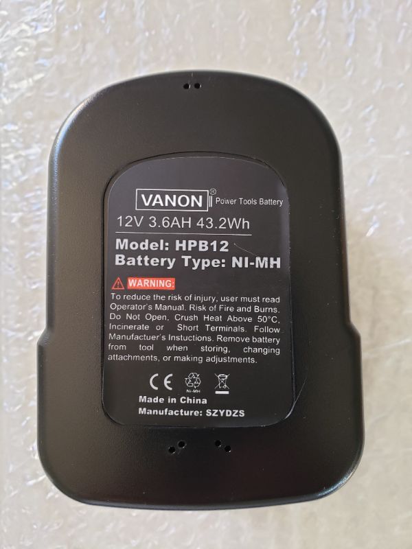 Photo 1 of VANON 12V 3.6AH 43.2Wh Battery Pack Model:HPB12 Type NI-MH