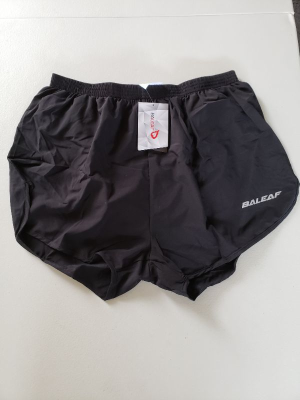 Photo 1 of BALEAF Men's Quick Dry Lightweight Pace Running Shorts, Black, Size M.