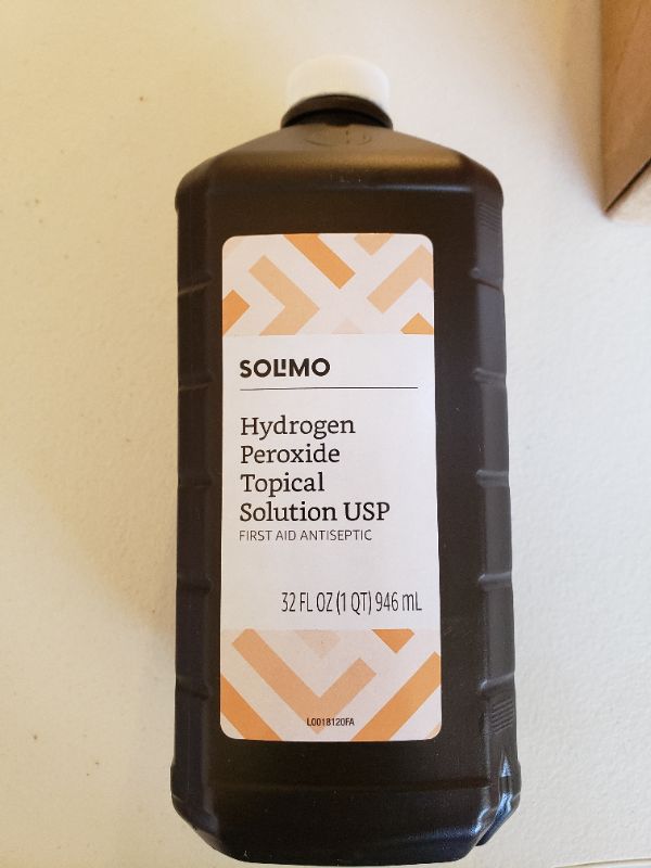 Photo 2 of Amazon Brand - Solimo Hydrogen Peroxide Topical Solution USP. Case of 6.