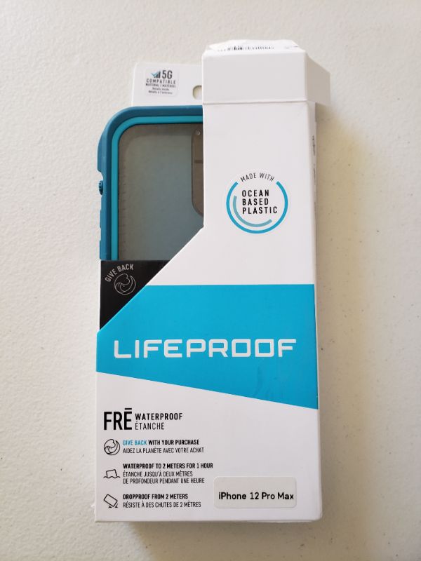 Photo 1 of Lifeproof iPhone 12 Pro Max Smartphone Case, Blue. 