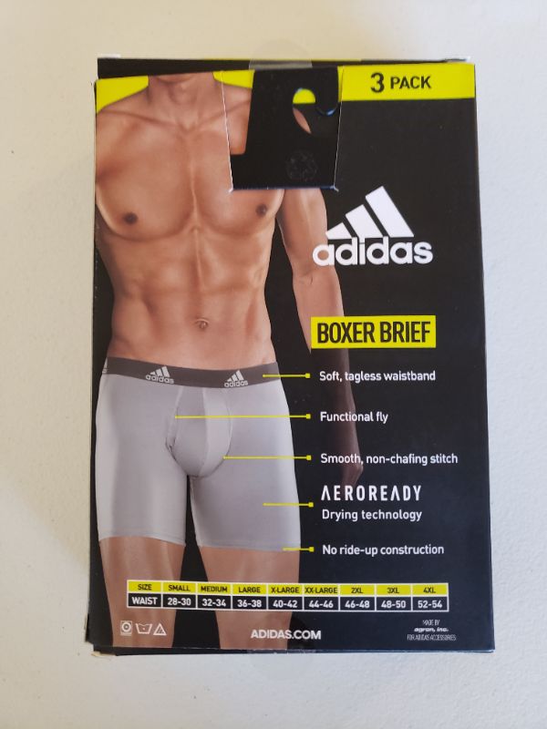 Photo 2 of adidas Men's Stretch Cotton Boxer Brief Underwear (3-Pack)

