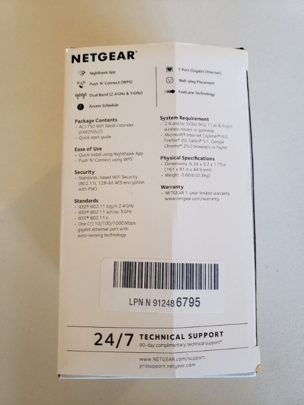 Photo 3 of NETGEAR AC1750 Dual-band WiFi Range Extender, EX6250