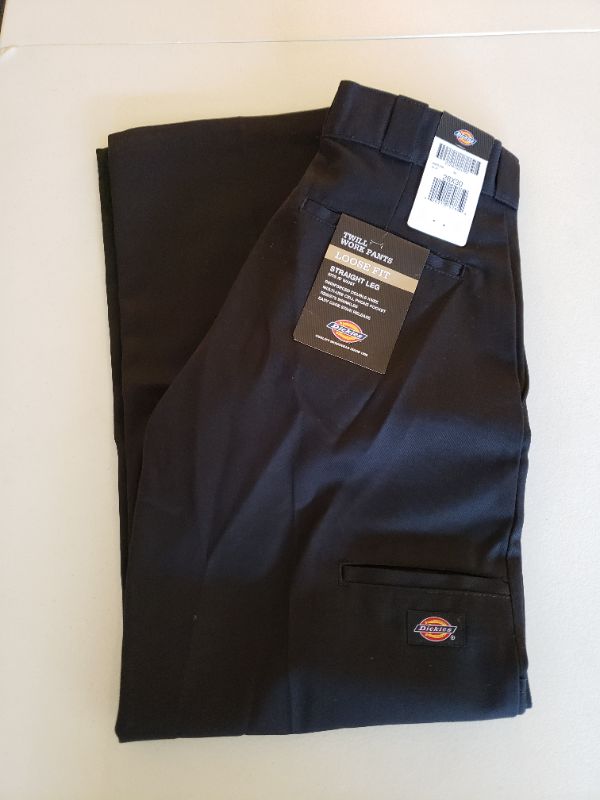 Photo 3 of Dickies Men's Loose Fit Double Knee Work Pant, Black, Size 28x30.
