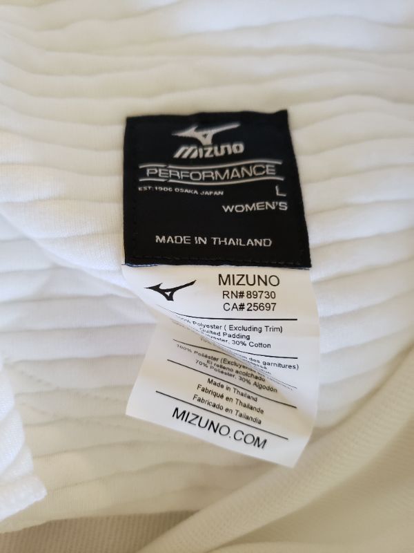 Photo 2 of MIZUNO Women's Baseball Stir-Up Pant, White, Size Large. New Without Tags.