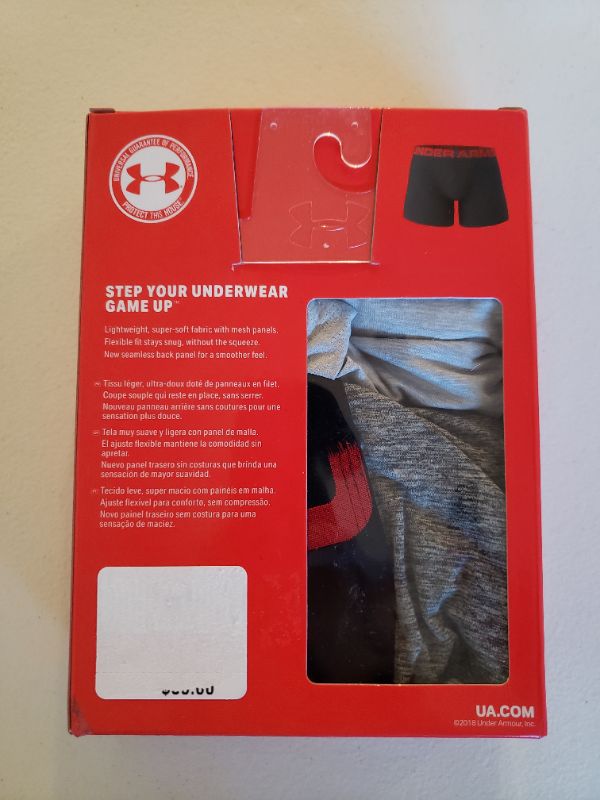 Photo 2 of Under Armor 2 Pack 6 Inch Underwear boxer Brief, Size MD 30-32