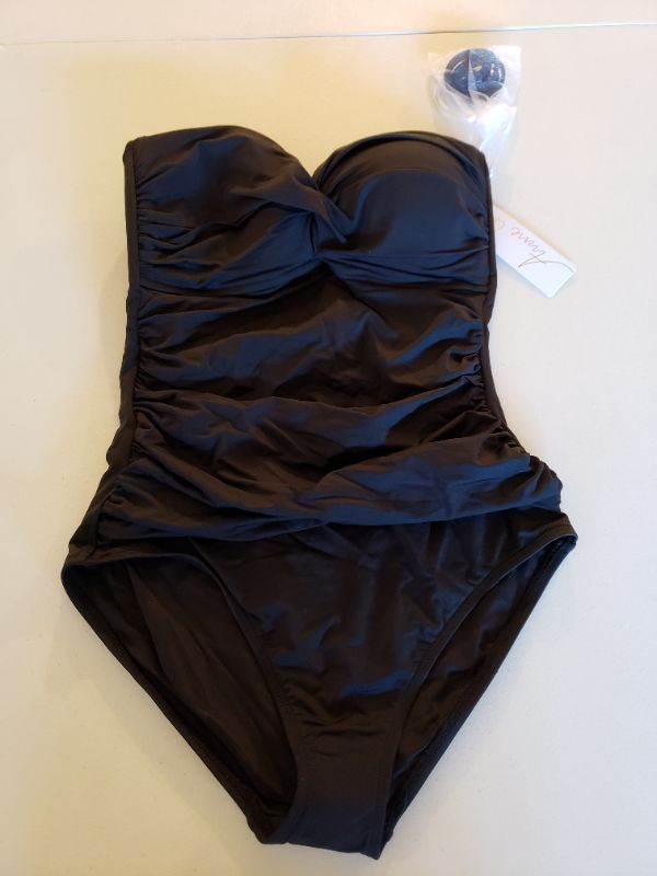 Photo 1 of Anne Cole - Twist Front Shirred One Piece, Size 6.