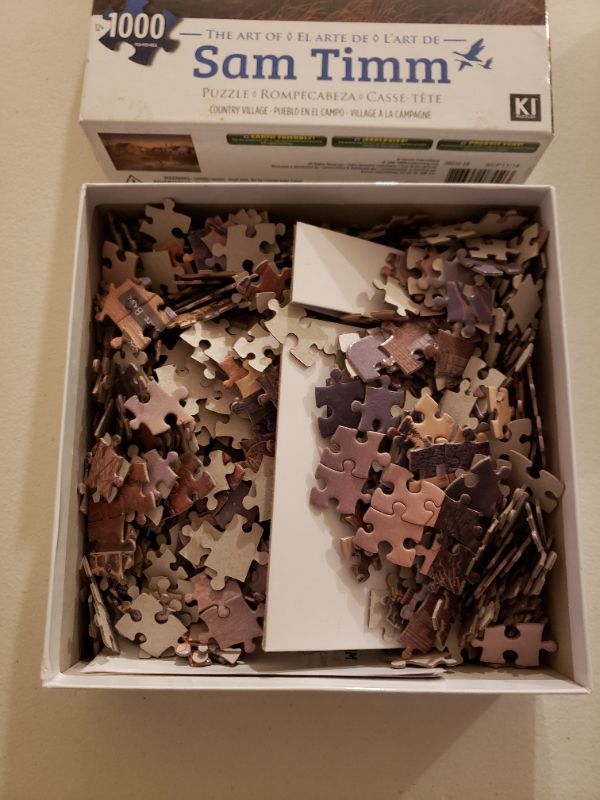 Photo 3 of 1000-Piece Sam Tim 27 x 20 Puzzle. Prior Use & Assembly. May be Missing Pieces.