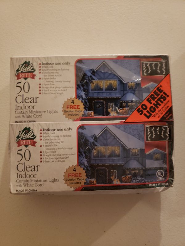 Photo 1 of Christmas Lights, 2 Pack of 50 Clear Each. 100- Total.