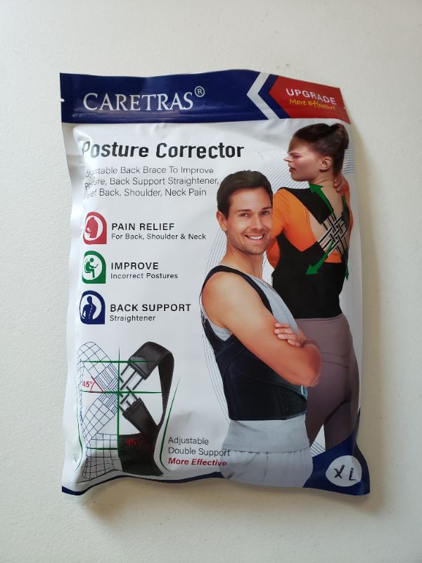 Photo 1 of Back Brace Posture Corrector For Women and Men - Upper Back Straightener Posture Corrector Support - Neck,Shoulder,Back Pain Relief and Improve Posture - Lumbar Adjustable & Breathable. SIZE XL.