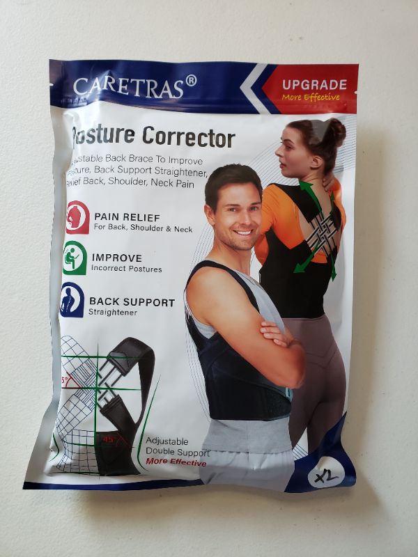 Photo 1 of Back Brace Posture Corrector For Women and Men - Upper Back Straightener Posture Corrector Support - Neck,Shoulder,Back Pain Relief and Improve Posture - Lumbar Adjustable & Breathable. SIZE XL.