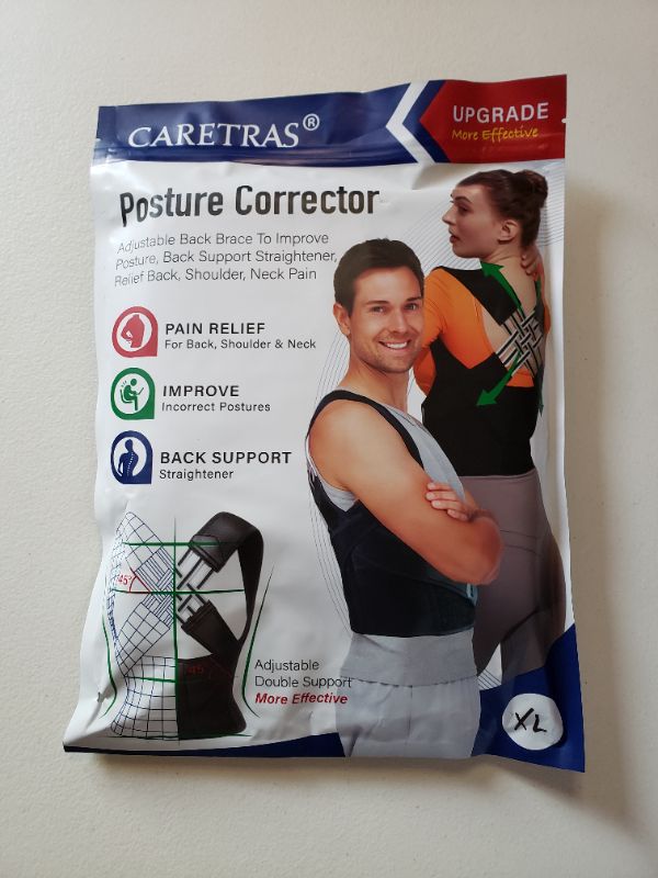 Photo 1 of Back Brace Posture Corrector For Women and Men - Upper Back Straightener Posture Corrector Support - Neck,Shoulder,Back Pain Relief and Improve Posture - Lumbar Adjustable & Breathable. SIZE XL.