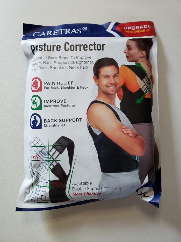 Photo 1 of Back Brace Posture Corrector For Women and Men - Upper Back Straightener Posture Corrector Support - Neck,Shoulder,Back Pain Relief and Improve Posture - Lumbar Adjustable & Breathable. SIZE XL.