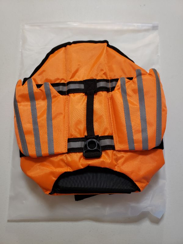 Photo 1 of Dog Life Jacket, Orange, Size Small.  