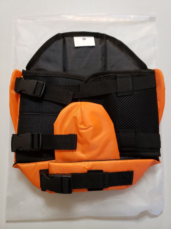 Photo 2 of Dog Life Jacket, Orange, Size Small.  