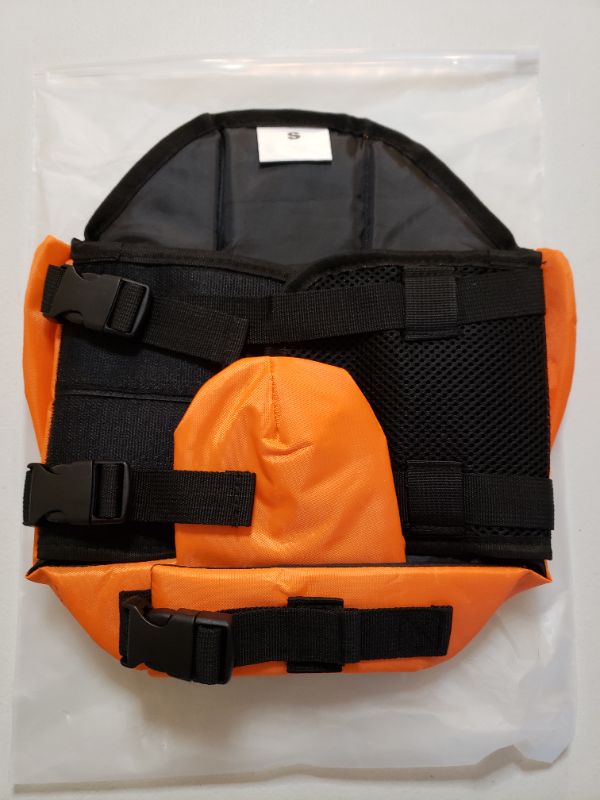 Photo 2 of Dog Life Jacket, Orange, Size Small.  