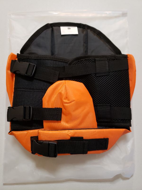 Photo 2 of Dog Life Jacket, Orange, Size Small.  