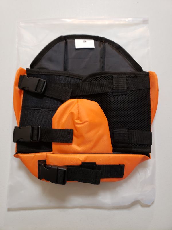 Photo 2 of Dog Life Jacket, Orange, Size Small.  