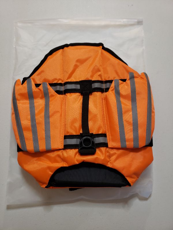 Photo 1 of Dog Life Jacket, Orange, Size Small.  