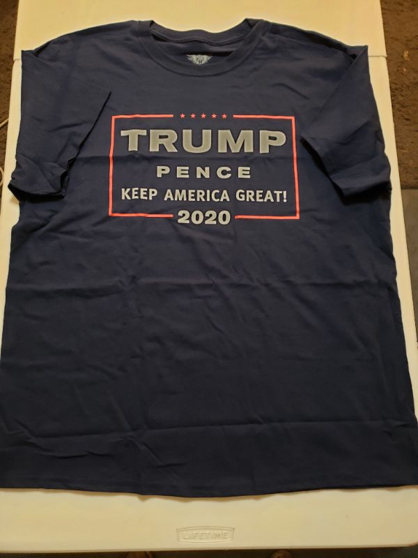 Photo 1 of Gun Show Tees Men's Trump Pence 2020 Keep America Great T-Shirt, Size XL, Navy.