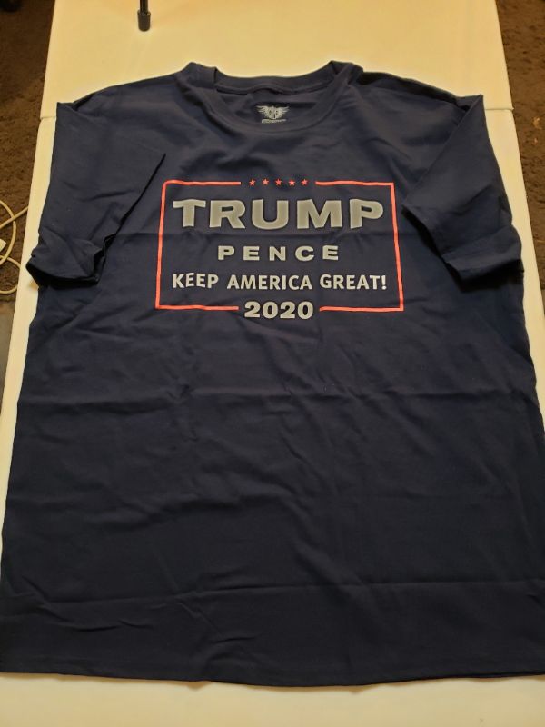 Photo 1 of Gun Show Tees Men's Trump Pence 2020 Keep America Great T-Shirt, Size XL, Navy.