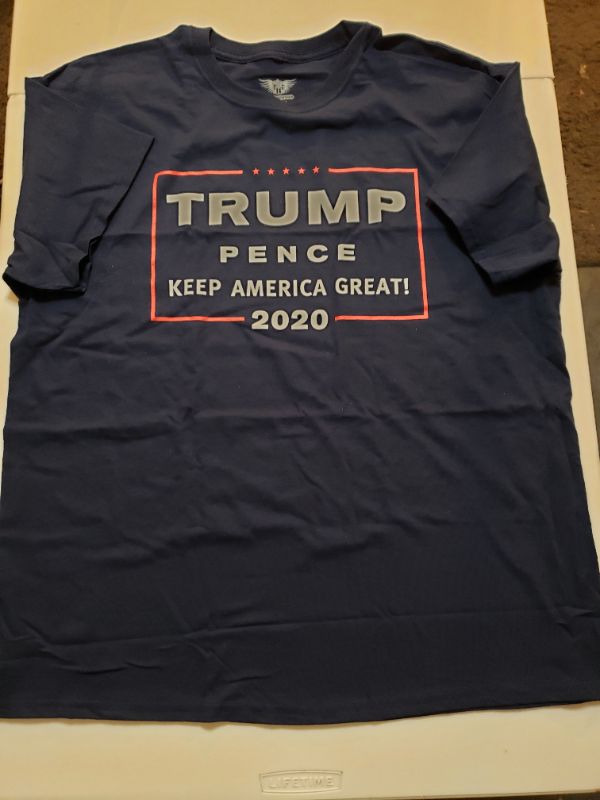 Photo 1 of Gun Show Tees Men's Trump Pence 2020 Keep America Great T-Shirt, Size XL, Navy.