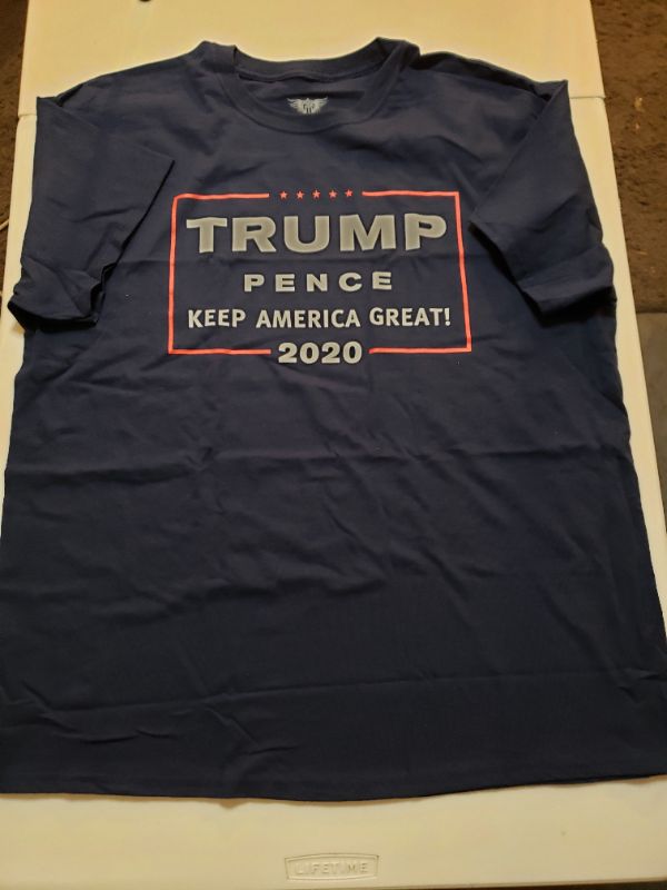 Photo 1 of Gun Show Tees Men's Trump Pence 2020 Keep America Great T-Shirt, Size XL, Navy.