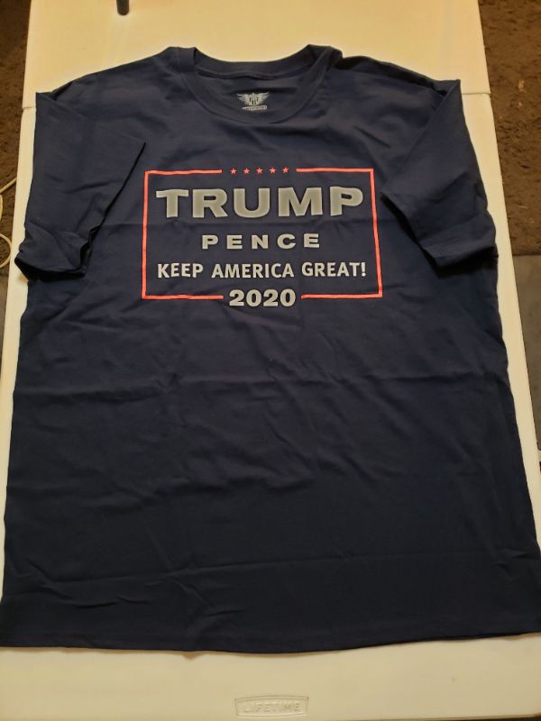 Photo 1 of Gun Show Tees Men's Trump Pence 2020 Keep America Great T-Shirt, Size XL, Navy.