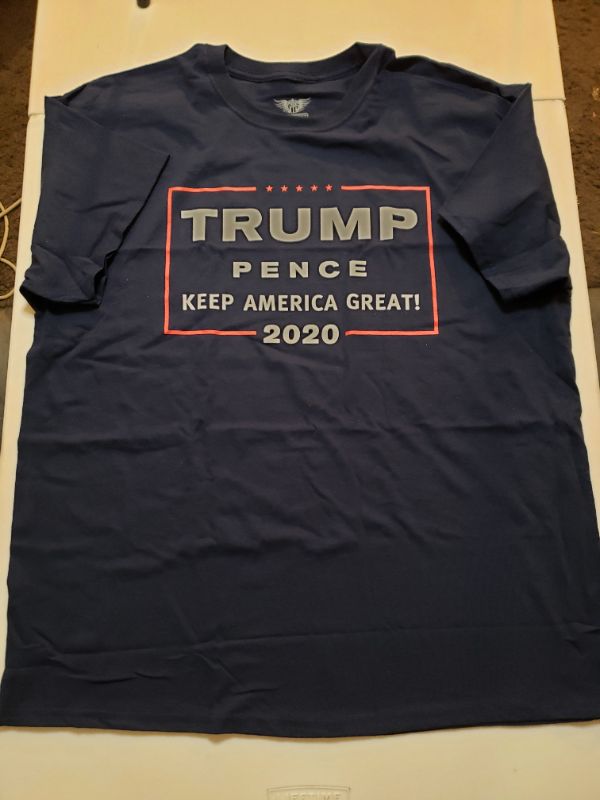 Photo 1 of Gun Show Tees Men's Trump Pence 2020 Keep America Great T-Shirt, Size XL, Navy.