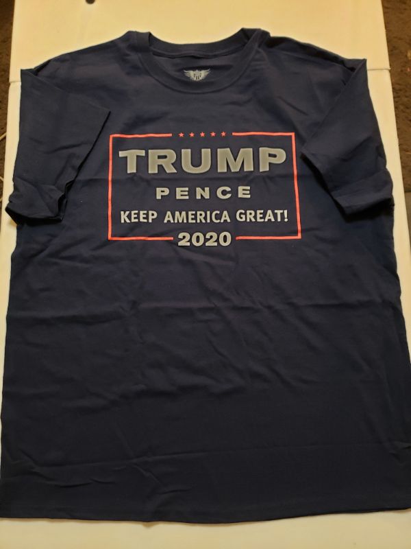 Photo 1 of Gun Show Tees Men's Trump Pence 2020 Keep America Great T-Shirt, Size XL, Navy.