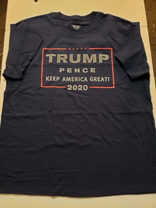 Photo 1 of Gun Show Tees Men's Trump Pence 2020 Keep America Great T-Shirt, Size XL, Navy.