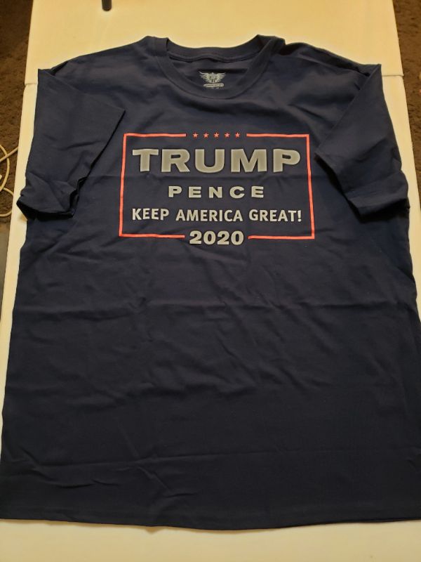 Photo 1 of Gun Show Tees Men's Trump Pence 2020 Keep America Great T-Shirt, Size XL, Navy.