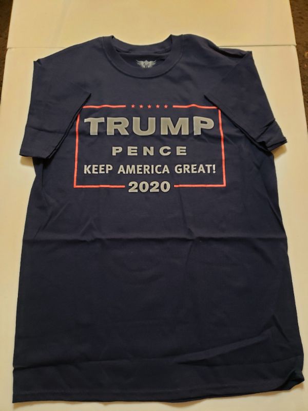 Photo 1 of Gun Show Tees Men's Trump Pence 2020 Keep America Great T-Shirt, Size MED., Navy.