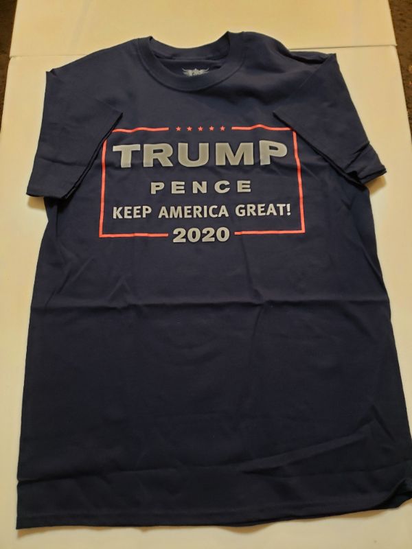 Photo 1 of Gun Show Tees Men's Trump Pence 2020 Keep America Great T-Shirt, Size MED., Navy.