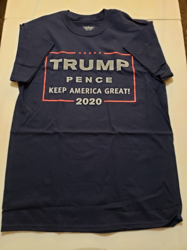 Photo 1 of Gun Show Tees Men's Trump Pence 2020 Keep America Great T-Shirt, Size MED., Navy.