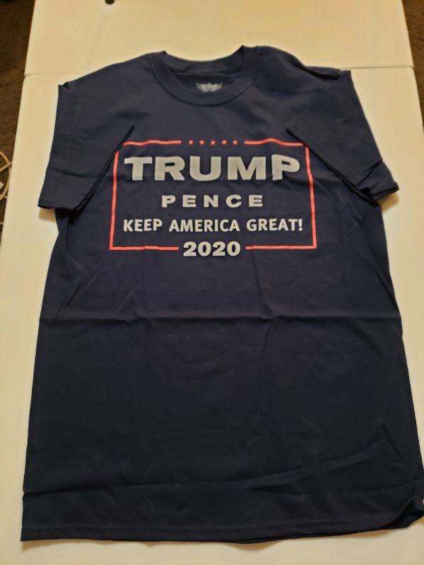 Photo 1 of Gun Show Tees Men's Trump Pence 2020 Keep America Great T-Shirt, Size MED., Navy.