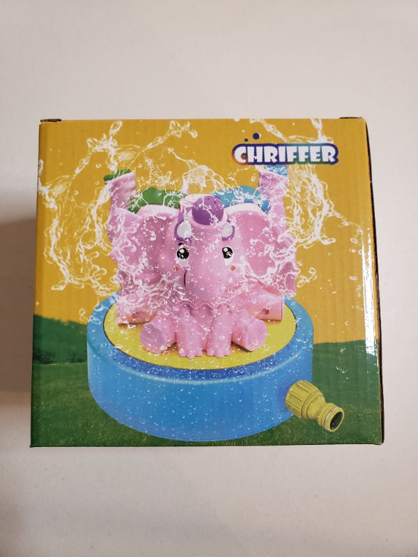 Photo 1 of Outdoor Elephant Sprinkler, Ages 3+, Blue.