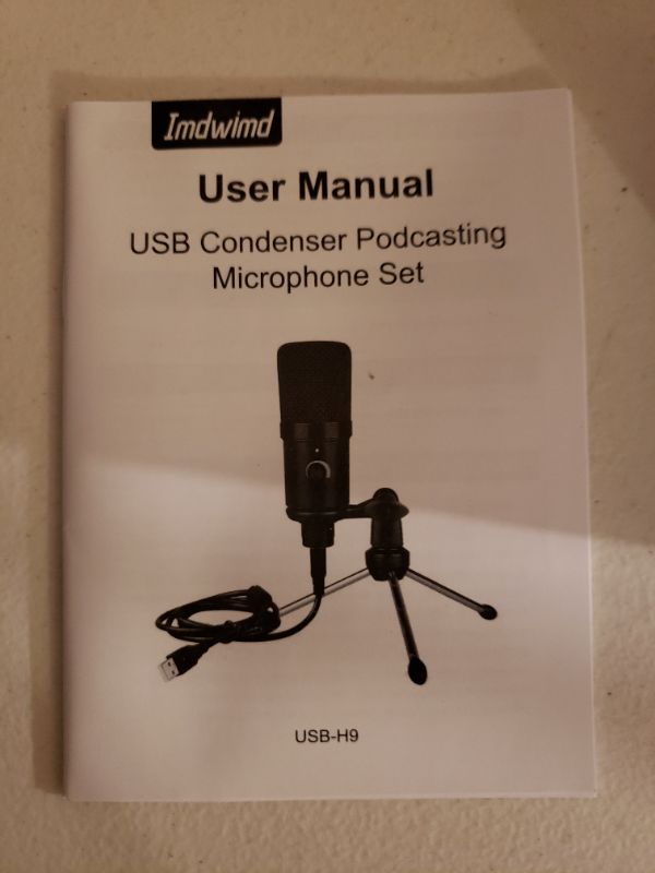 Photo 3 of USB Condenser Microphone with Stand, Black.